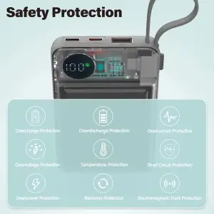 Зовнішній акумулятор Choetech Magnetic Wireless (B695-BK) UA
