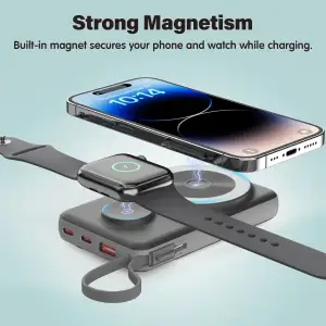 Зовнішній акумулятор Choetech Magnetic Wireless (B695-BK) UA
