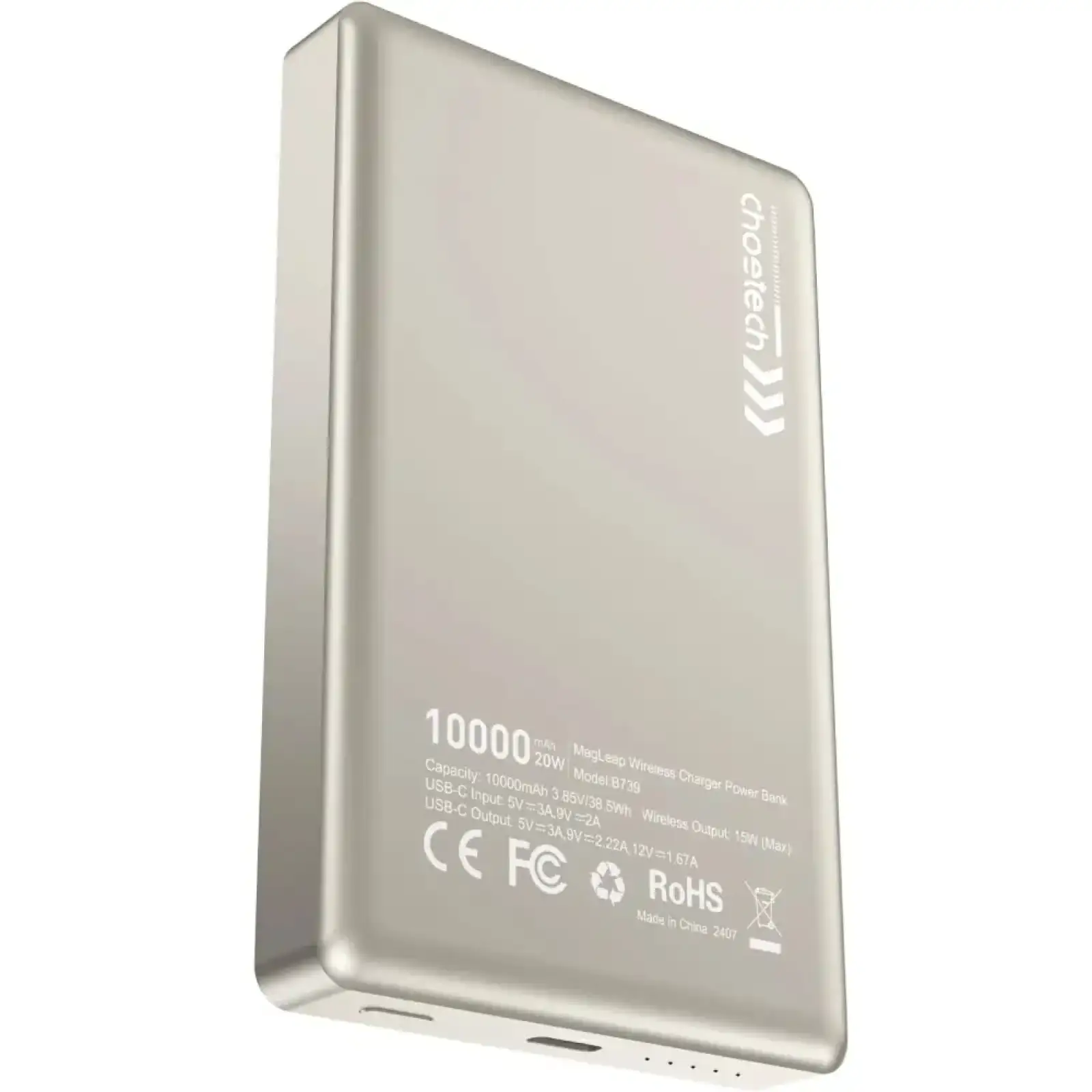 Зовнішній акумулятор Choetech Magnetic Wireless (B739-CCCWH) UA