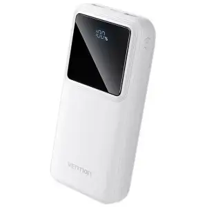 Зовнішній акумулятор Vention 20000mAh 22.5W 3A,PD,QC 3.0, Micro-USB,USB-C,2xUSB-A, LED Display White (FHLW0) UA