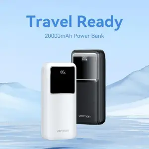 Зовнішній акумулятор Vention 20000mAh 22.5W 3A,PD,QC 3.0, Micro-USB,USB-C,2xUSB-A, LED Display White (FHLW0) UA