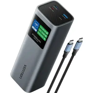 Зовнішній акумулятор Vention 27000mAh 140W PD3.1, USB-A, 2xUSB-C, LED Display, Gray (FKEH0) UA