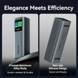 Зовнішній акумулятор Vention 27000mAh 140W PD3.1, USB-A, 2xUSB-C, LED Display, Gray (FKEH0) UA