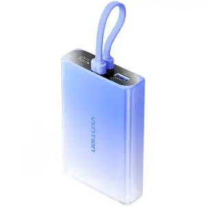 Зовнішній акумулятор Vention 10000mAh 22,5W PD, USB-A, USB-C In/Out, Lightning In/Out, Blue (FHZL0) UA