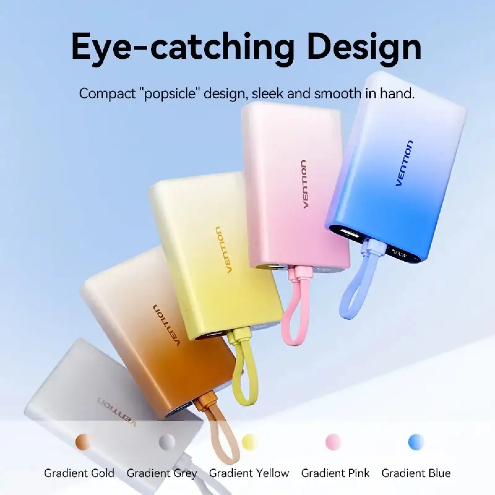 Внешний аккумулятор Vention 10000mAh 22,5W PD, USB-A, USB-C In/Out, Lightning In/Out, Blue (FHZL0) UA