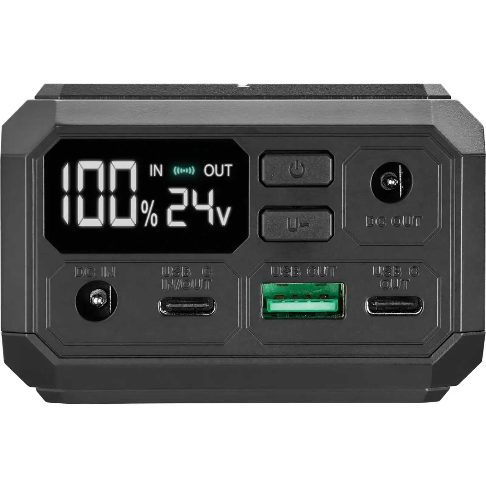 Зовнішній акумулятор Sandberg 27000mAh Laptop DC12–24v 84W,100W PD, QC3.0, USB-A, 2xDC, 2xUSB-C, QI-10W, PowerThru (421-13) UA