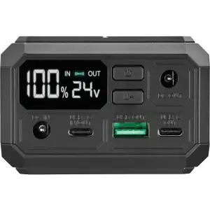 Зовнішній акумулятор Sandberg 27000mAh Laptop DC12–24v 84W,100W PD, QC3.0, USB-A, 2xDC, 2xUSB-C, QI-10W, PowerThru (421-13) UA