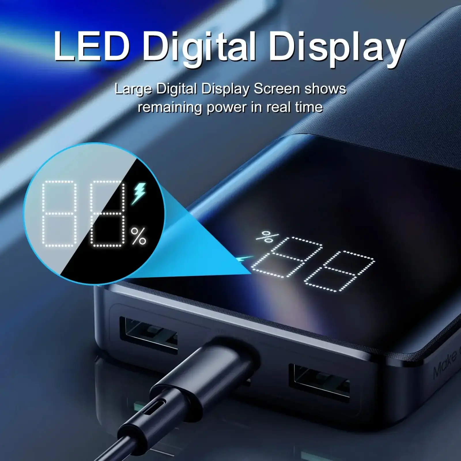 Зовнішній акумулятор Joyroom 10000mAh 22,5W PD,QC3.0, 2xUSB-A, USB-C In/Out, Micro USB in, Black (JR-QP191) UA