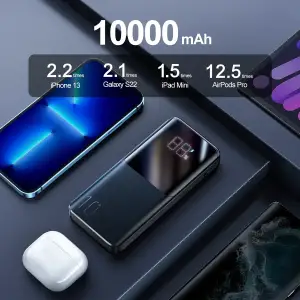 Зовнішній акумулятор Joyroom 10000mAh 22,5W PD,QC3.0, 2xUSB-A, USB-C In/Out, Micro USB in, Black (JR-QP191) UA