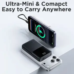 Зовнішній акумулятор Joyroom 10000mAh 22,5W PD,QC3.0, 2xUSB-A, USB-C In/Out, Micro USB in, Black (JR-QP191) UA