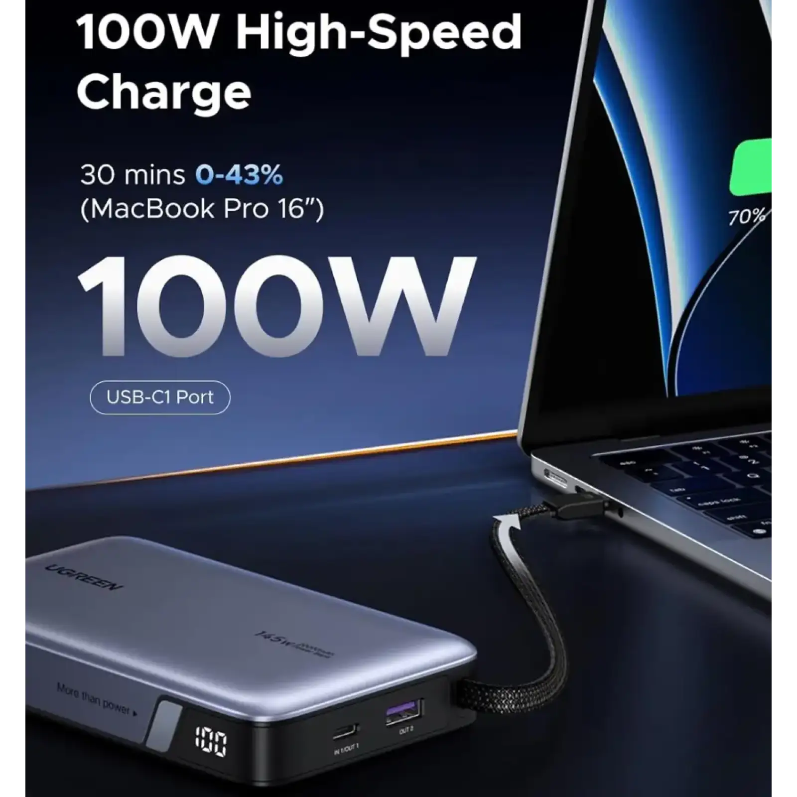 Зовнішній акумулятор Ugreen (55992B) UA