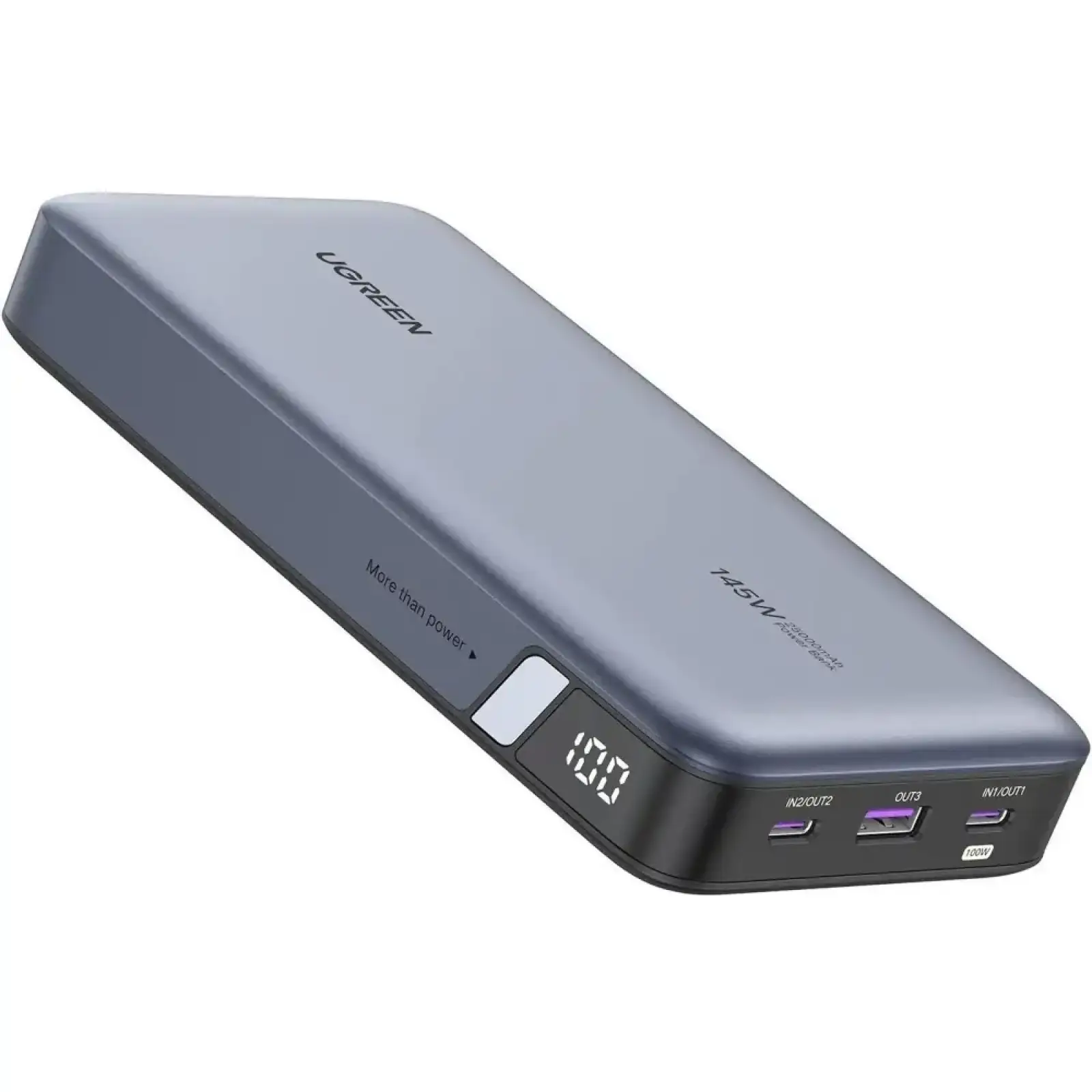 Зовнішній акумулятор Ugreen 25000mAh 145W 2xUSB C+USB A, PD3.0+QC3.0, наскрізне живлення 65Вт (PB205) (90597A) UA
