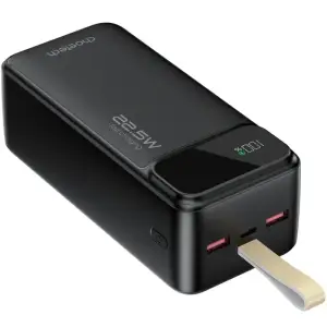 Зовнішній акумулятор Choetech 40000mAh, 22,5W PD QC3.0, USB-C In/out, 2xUSB-A Li-pol чорна (B731-ACBK) UA