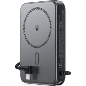 Зовнішній акумулятор Acefast Magnetic Wireless 10000mAh 22.5W PD,QC 3.0 USB-C In/Out, QI 15W M24 Metal Gray (6974316284871) UA