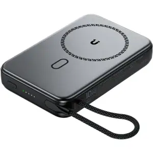 Зовнішній акумулятор Acefast Magnetic Wireless 10000mAh 22.5W PD,QC 3.0 USB-C In/Out, QI 15W M24 Metal Gray (6974316284871) UA
