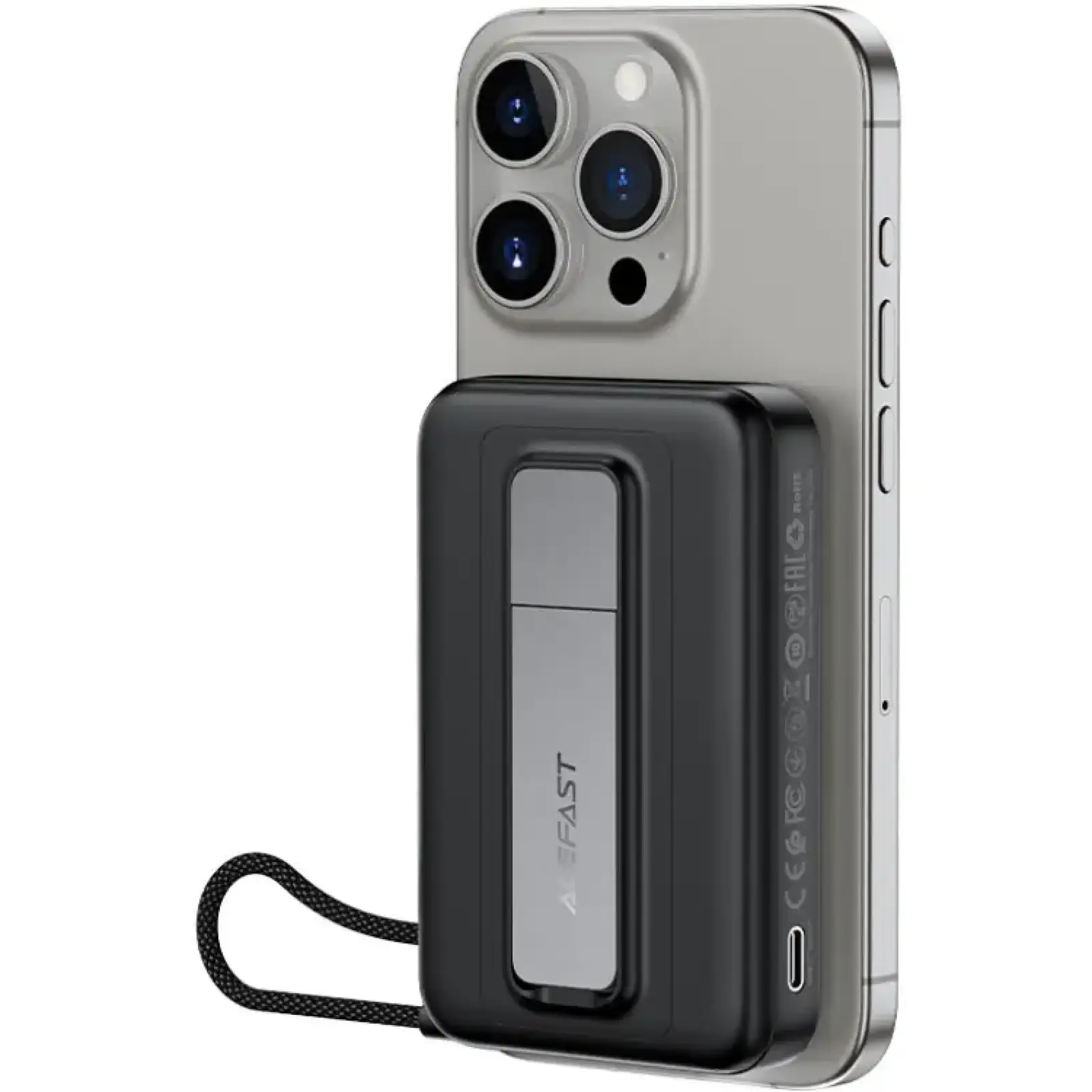 Зовнішній акумулятор Acefast Magnetic Wireless 10000mAh 22.5W PD,QC 3.0 USB-C In/Out, QI 15W M24 Metal Gray (6974316284871) UA