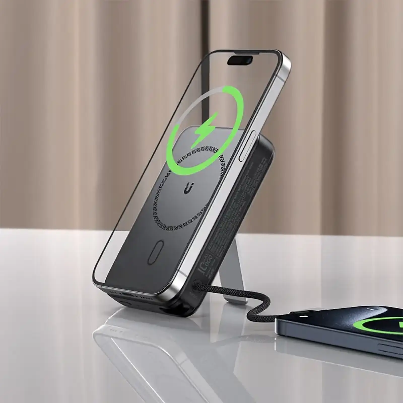 Зовнішній акумулятор Acefast Magnetic Wireless 10000mAh 22.5W PD,QC 3.0 USB-C In/Out, QI 15W M24 Metal Gray (6974316284871) UA