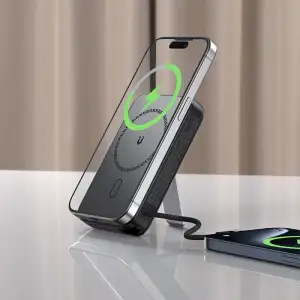Зовнішній акумулятор Acefast Magnetic Wireless 10000mAh 22.5W PD,QC 3.0 USB-C In/Out, QI 15W M24 Metal Gray (6974316284871) UA
