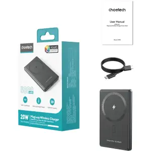 Внешний аккумулятор Choetech Magnetic Wireless (B738-CCBK) UA