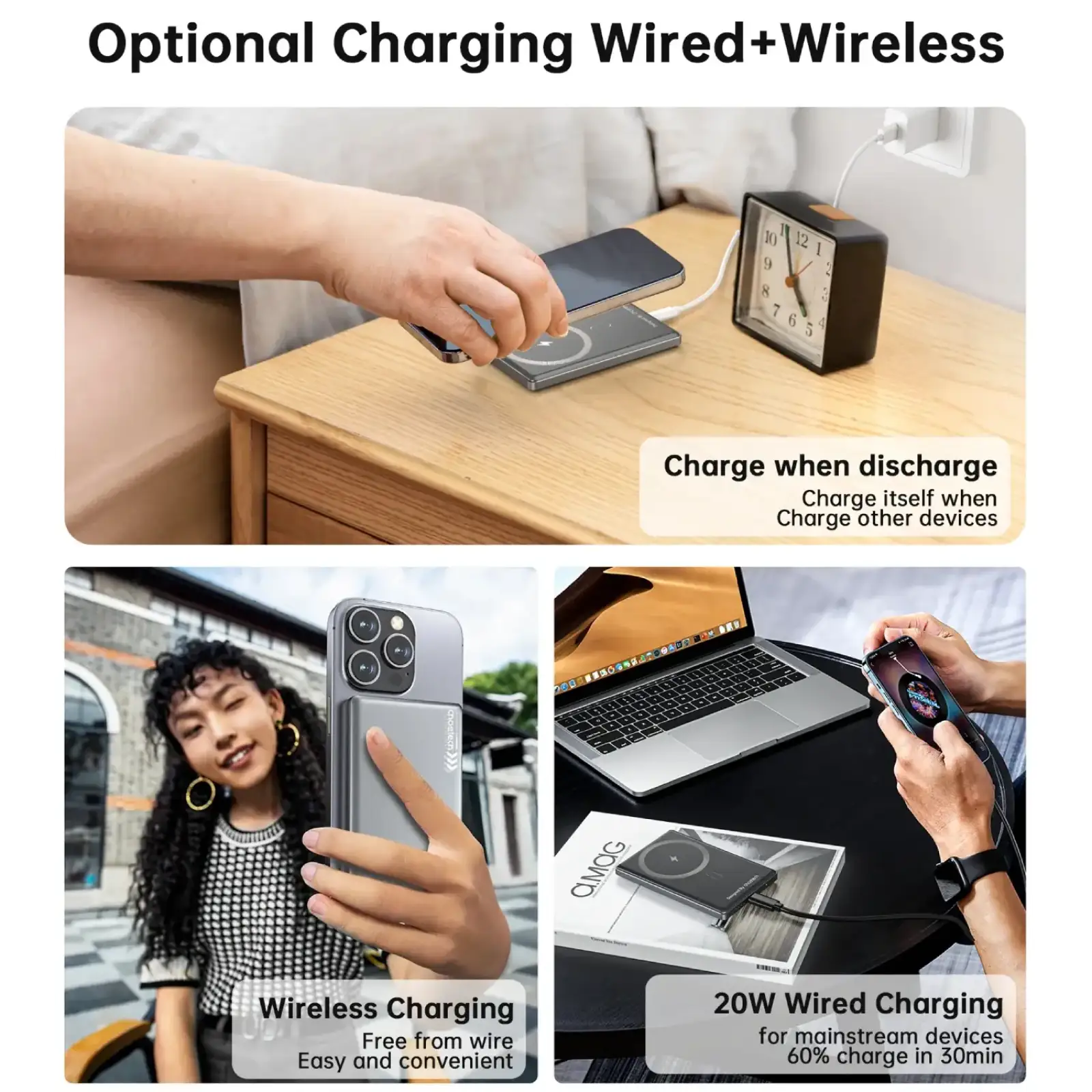 Внешний аккумулятор Choetech Magnetic Wireless (B738-CCBK) UA