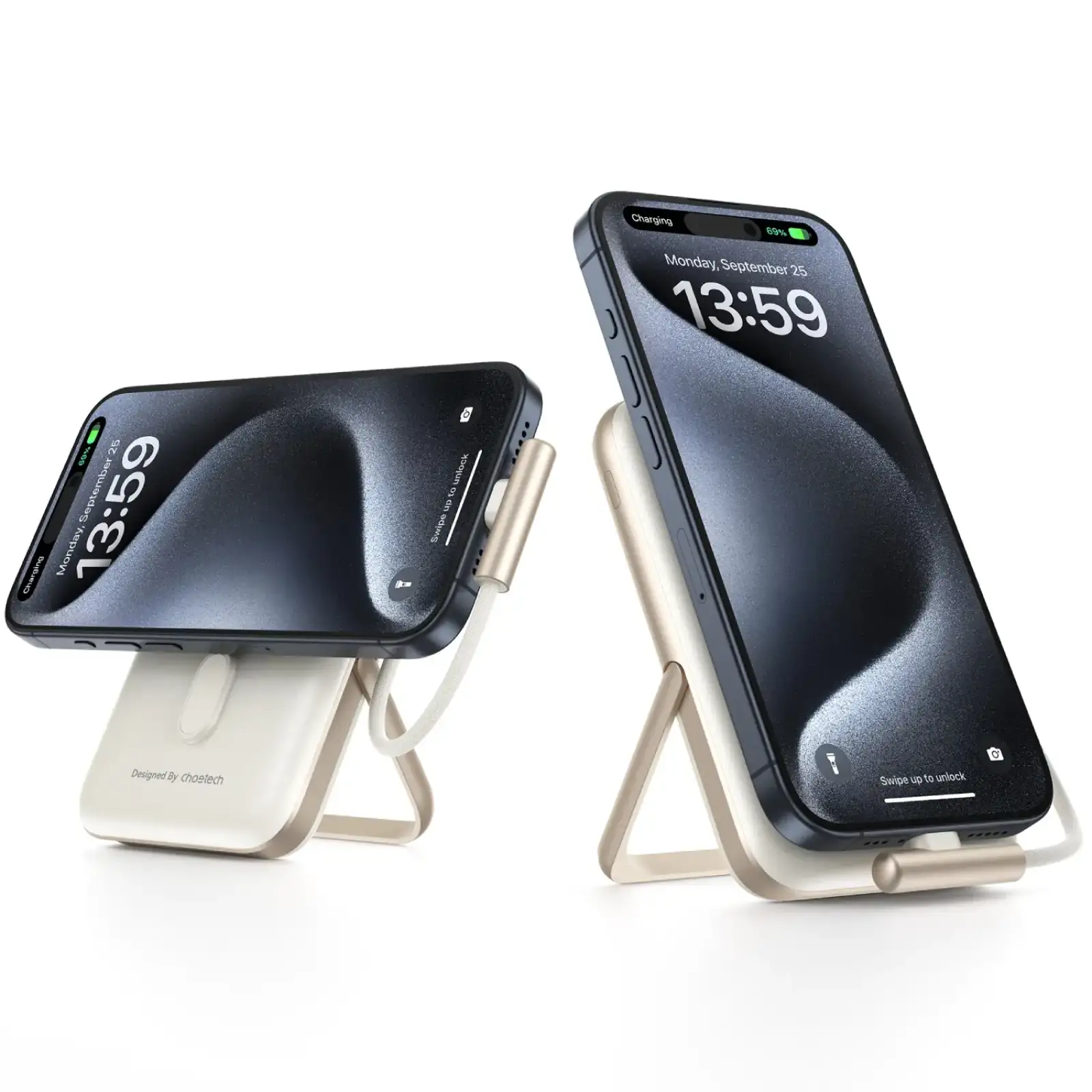 Зовнішній акумулятор Choetech Magnetic Wireless (B735-CCWH) UA