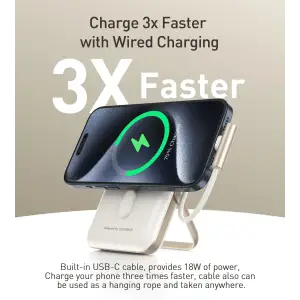 Зовнішній акумулятор Choetech Magnetic Wireless (B735-CCWH) UA