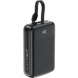 Зовнішній акумулятор Acefast 20000mAh 22,5W PD,QC3.0 USB-A+USB-C In/Out,built-in cable M14 Black (6974316283966) UA