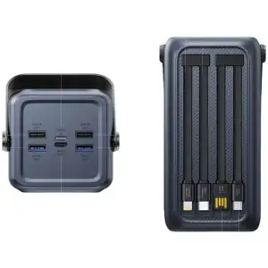 Зовнішній акумулятор Vention 50000mAh 22,5W PD,QC, 4xUSB-A/Micro-B/USB-C/ with Built-in cables Gray (FKWH0) UA