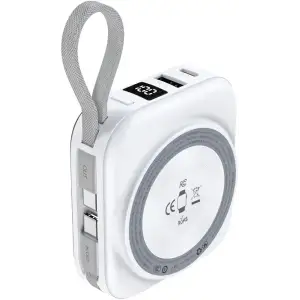 Зовнішній акумулятор Choetech Magnetic Wireless (B697C-WHSL) UA