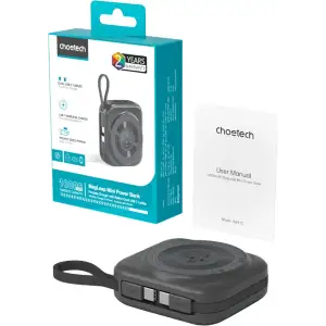 Зовнішній акумулятор Choetech Magnetic Wireless (B697C-BKGY) UA