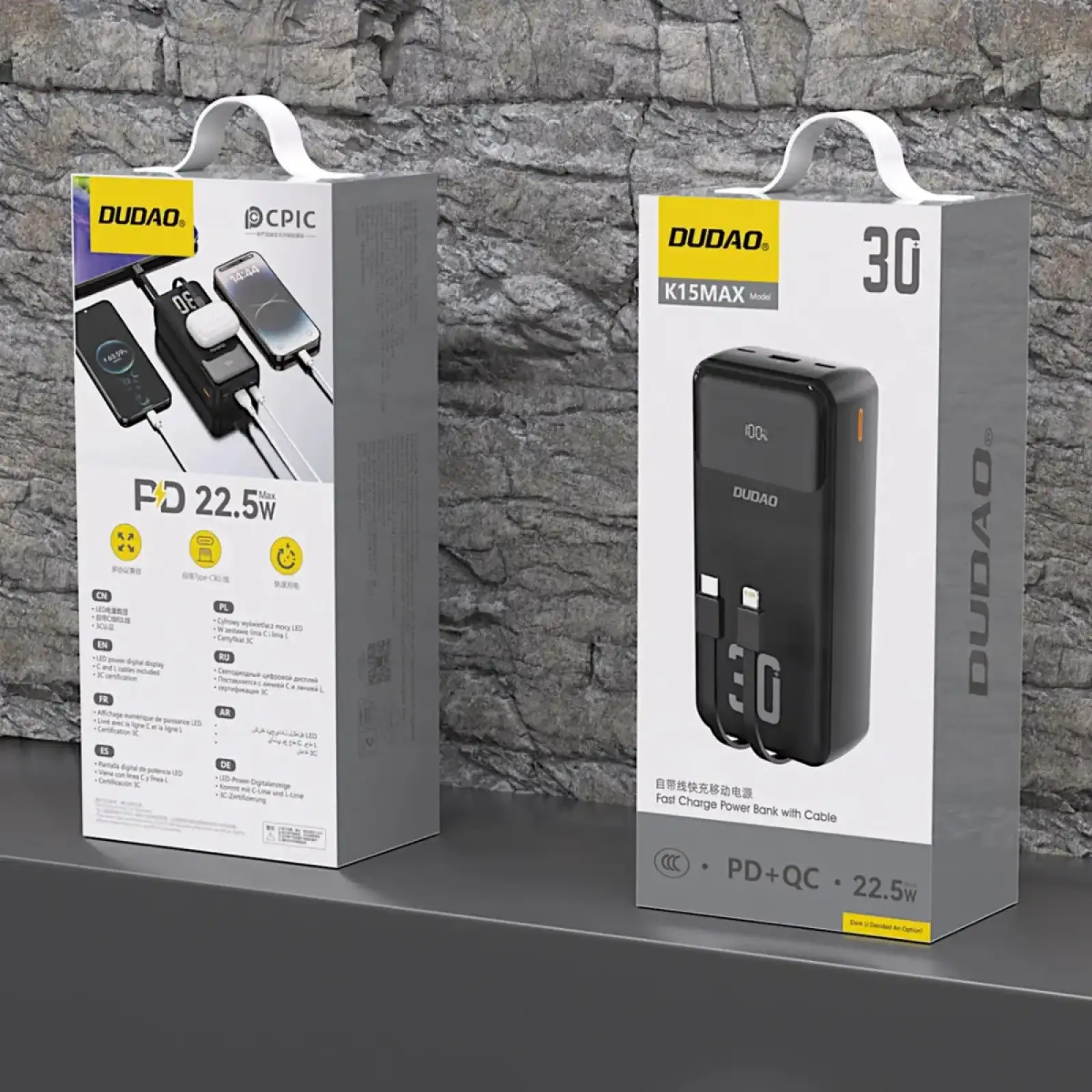 Зовнішній акумулятор Dudao 30000mAh K15 (6977196682478) UA