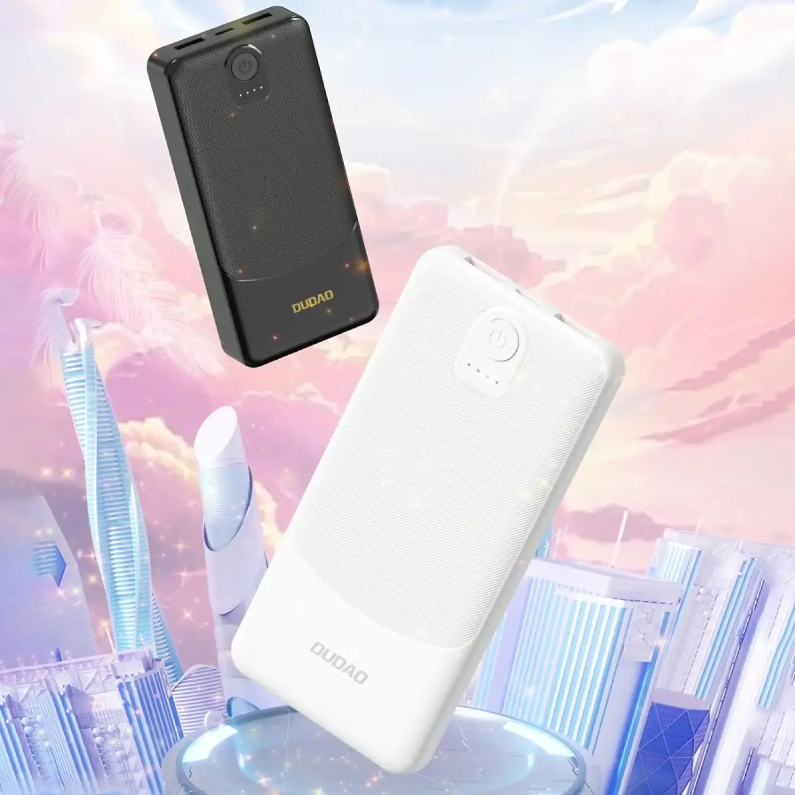 Зовнішній акумулятор Dudao 10000mAh K10 12W 2xUSB-A,USB-C (IN) Black (6977196682164) UA