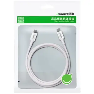 Кабель USB 2.0 Type-C M-M, 1 м, 60W Білий, ABS Cover US264 UGREEN (60518) UA