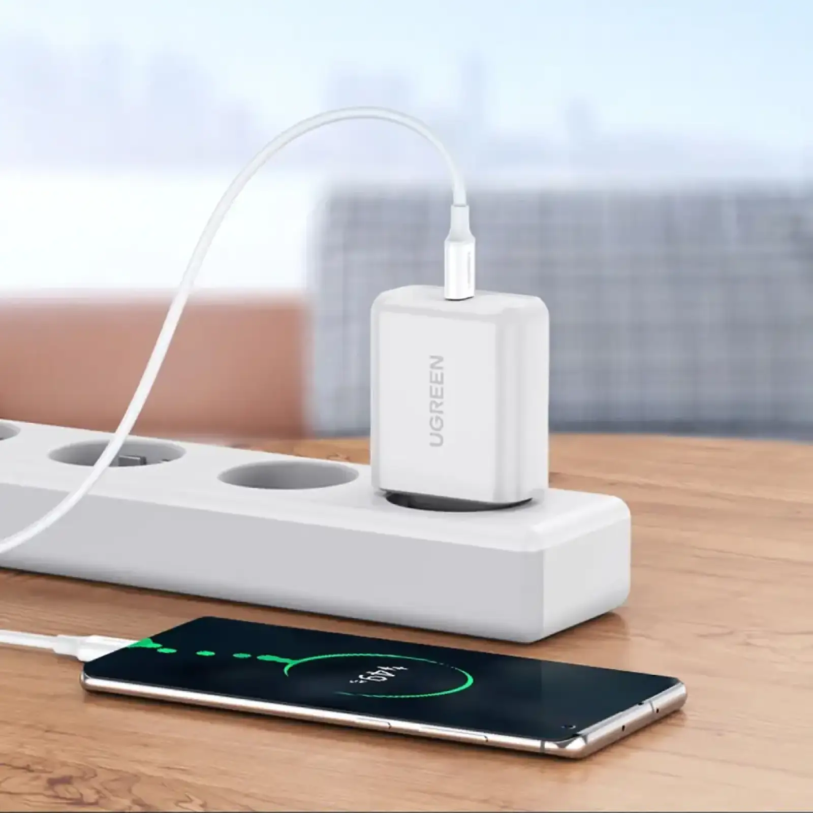 Кабель USB 2.0 Type-C M-M, 1 м, 60W Білий, ABS Cover US264 UGREEN (60518) UA