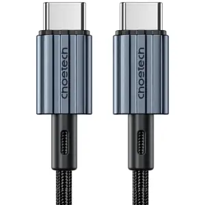 Кабель USB 2.0 Type-C M-M, 1,2 м, 60W обплетення, чорний Choetech (XCC-1014) UA