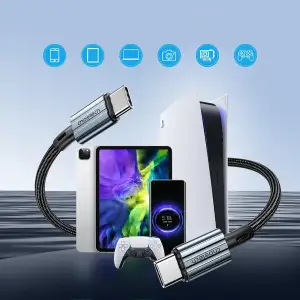 Кабель USB 2.0 Type-C M-M, 1,2 м, 60W обплетення, чорний Choetech (XCC-1014) UA