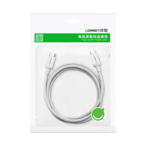 Кабель USB 2.0 Type-C M-M, 1.5 м, 60W Білий, ABS Cover US264 UGREEN (60519) UA