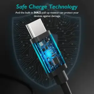 Кабель USB 2.0 AM-Type-C M, 3м, 18W PVC чорний Choetech (AC0004-BK) UA