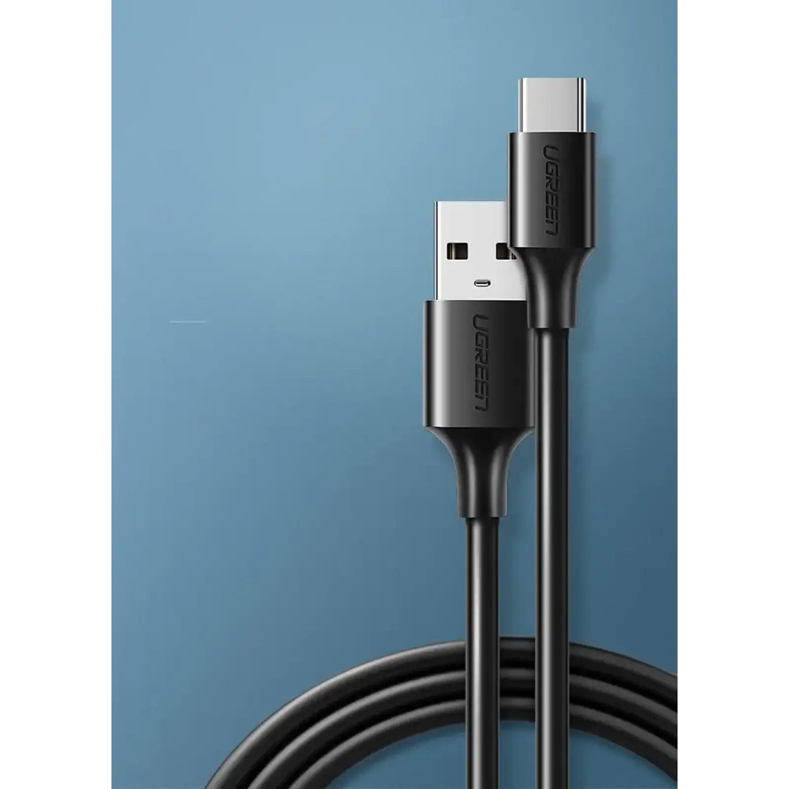 Кабель USB 2.0 AM-Type-C M, 2 м, 60W Nickel Plating Чорний, US287 UGREEN (60118) UA