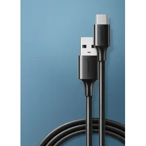 Кабель USB 2.0 AM-Type-C M, 1 м, 60W Nickel Plating Чорний, US287 UGREEN (60116) UA