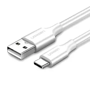 Кабель USB 2.0 AM-Type-C M, 1.5 м, 60W Nickel Plating Білий, US287 UGREEN (60122) UA