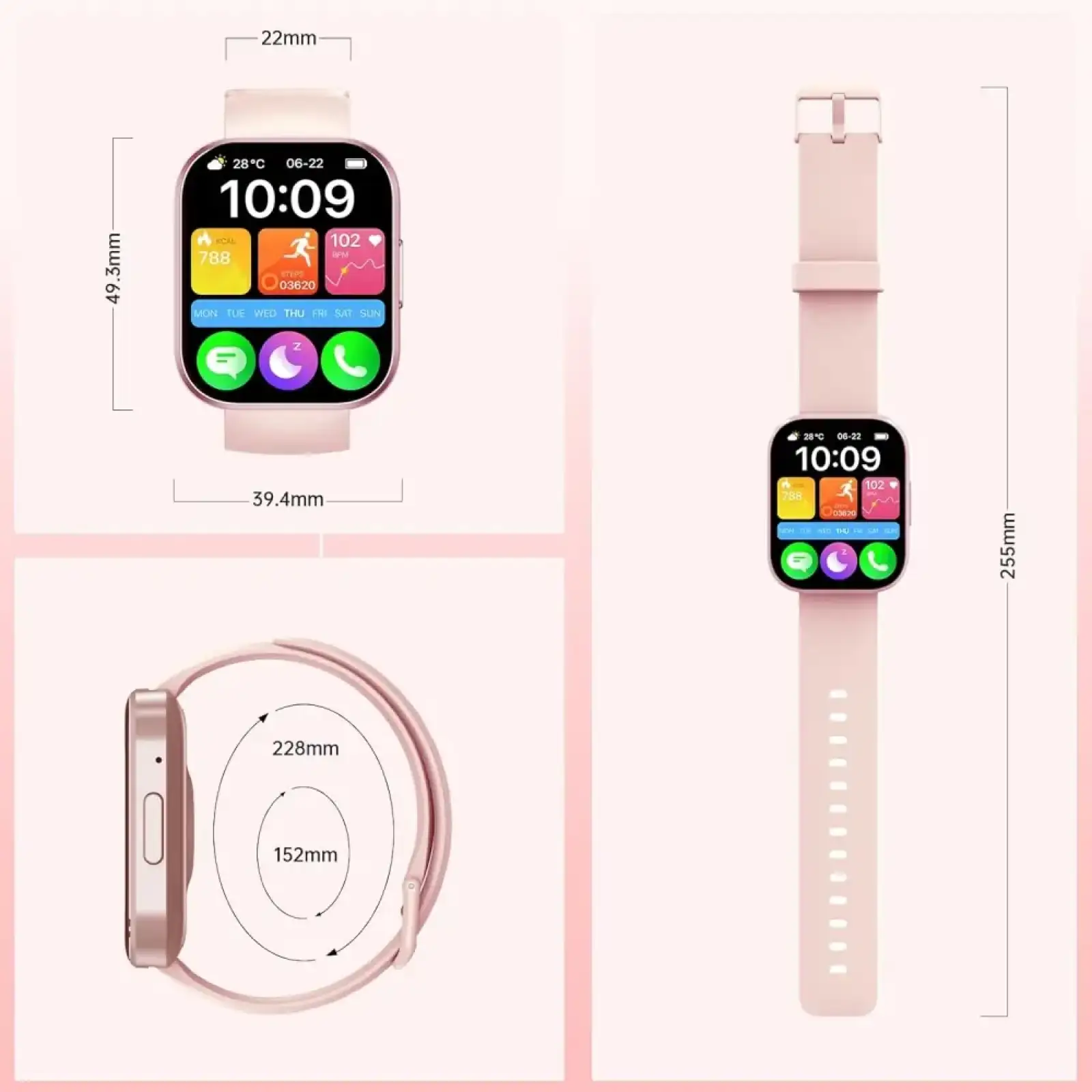 Годинник Oukitel BT103 pink UA