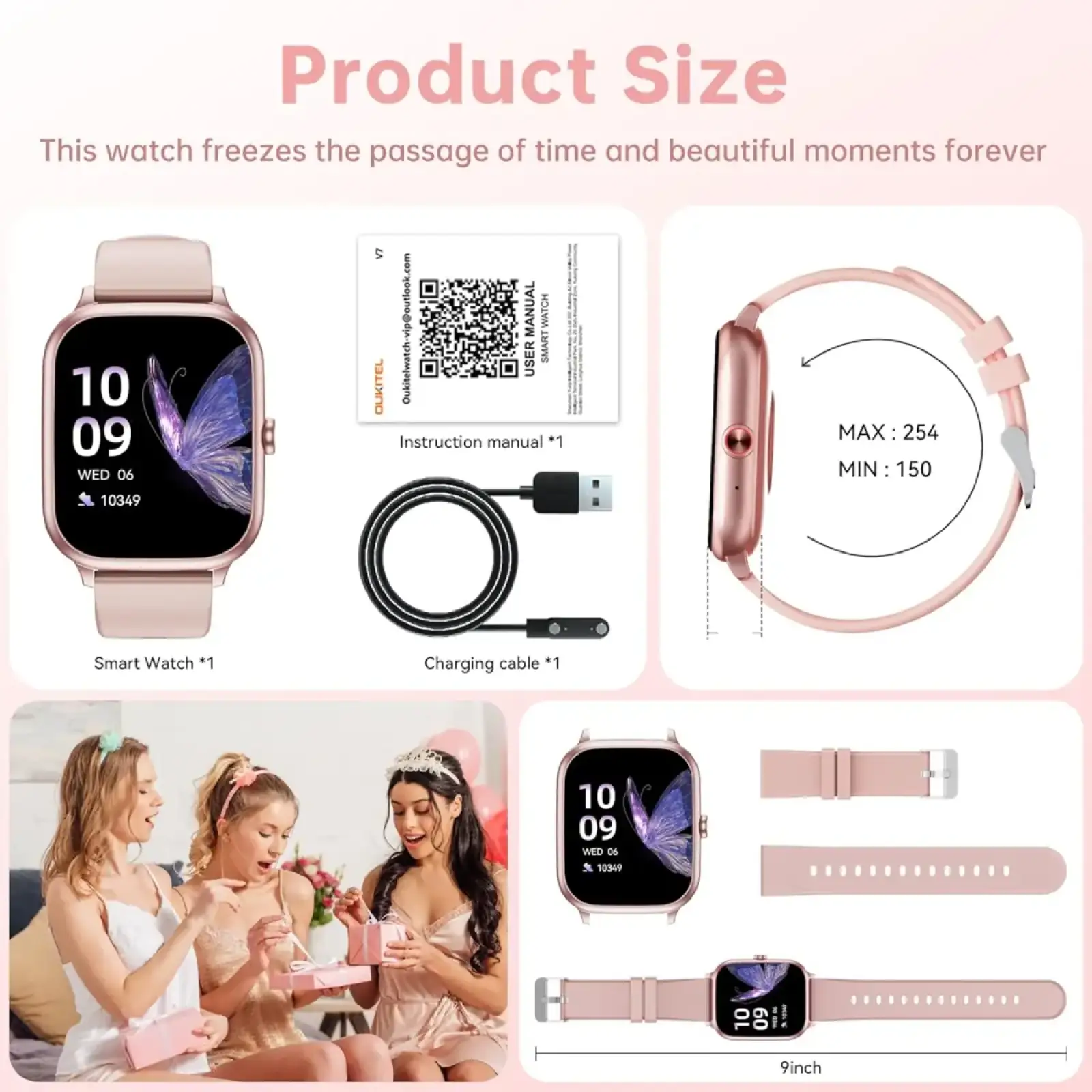 Годинник Oukitel V7 Pink (6941749851062) UA