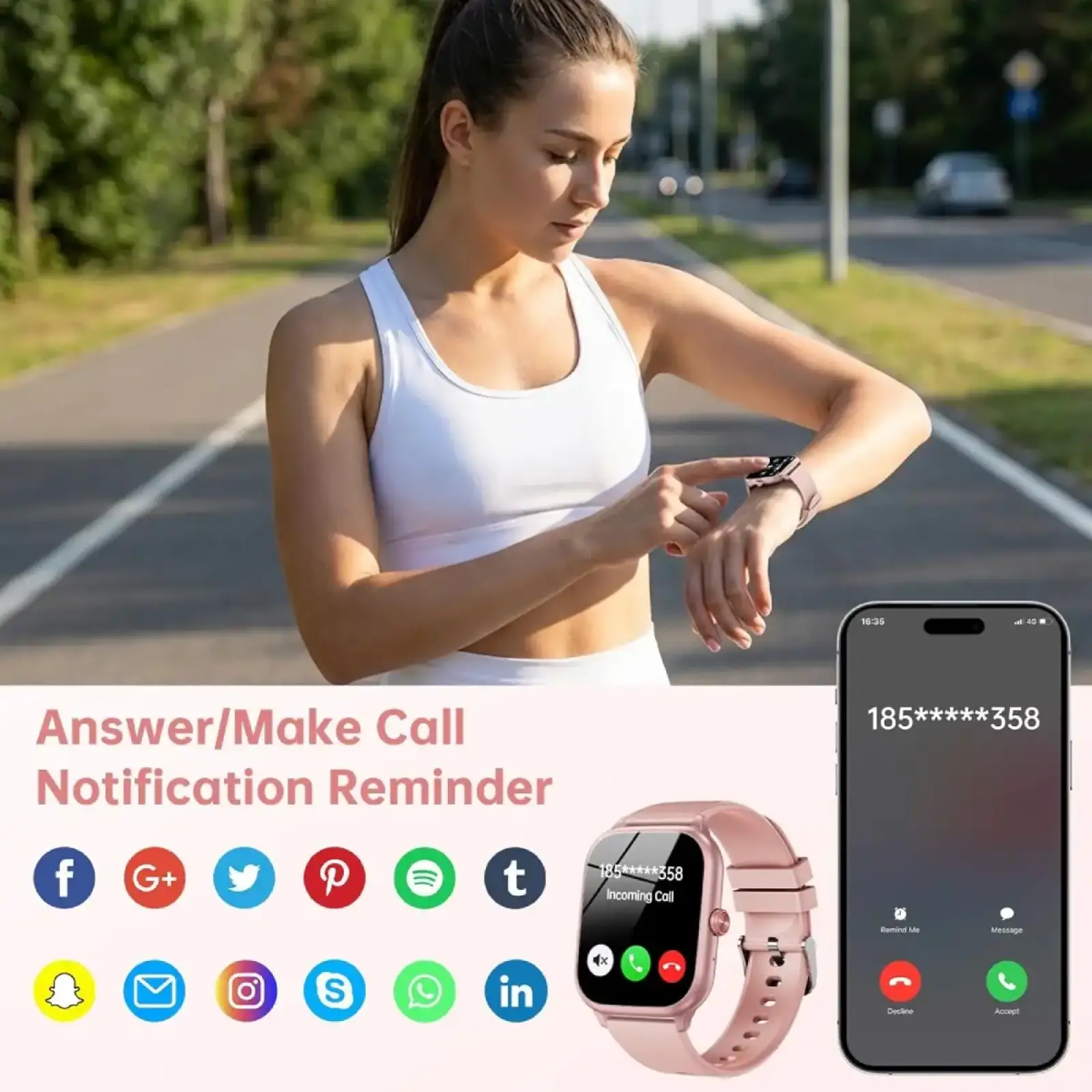Годинник Oukitel V7 Pink (6941749851062) UA