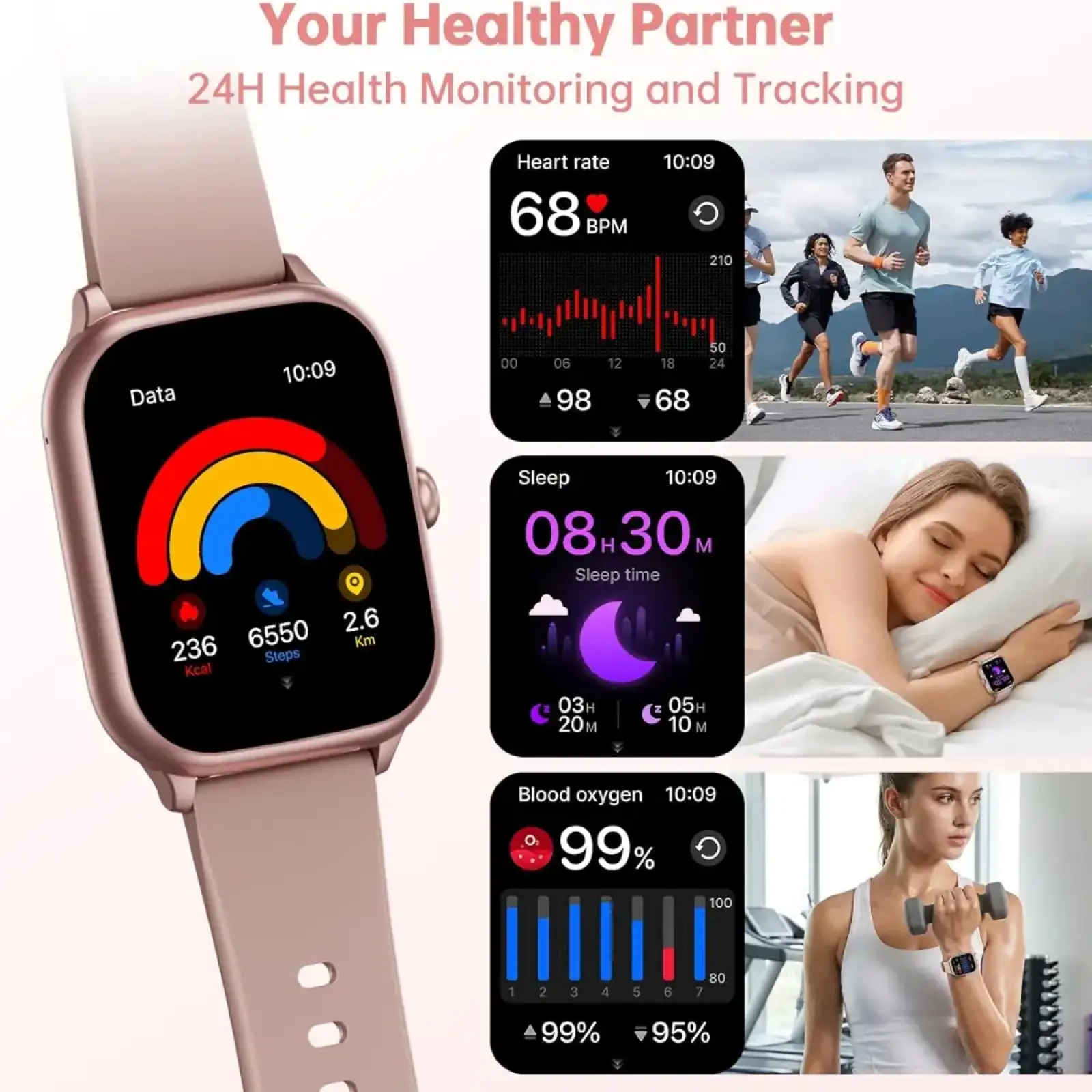 Годинник Oukitel V7 Pink (6941749851062) UA
