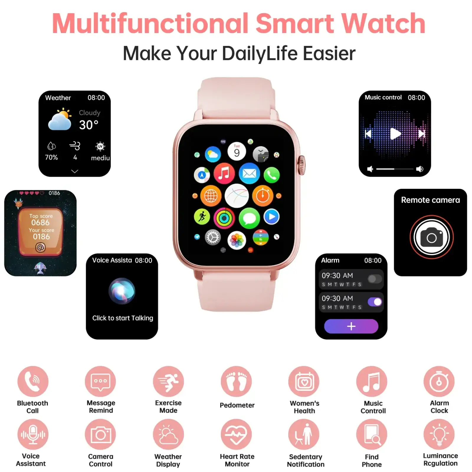 Годинник Oukitel V3 Pink (6941749818607) UA