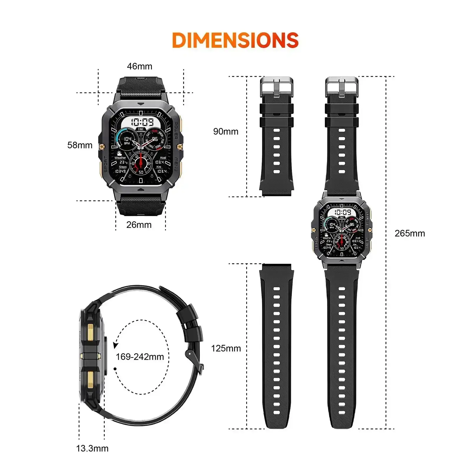Годинник Oukitel BT101 Black (6931940739825) UA
