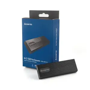 Корпус для M.2 NVME/SATA SSD CHIEFTEC CEB-M2C-TL, aluminium,USB 3.2 Gen2 Type-C, Black, RETAIL UA
