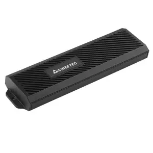 Корпус для M.2 NVME/SATA SSD CHIEFTEC CEB-M2C-TLE, aluminium,USB 3.2 Gen2 Type-C, Black, RETAIL UA