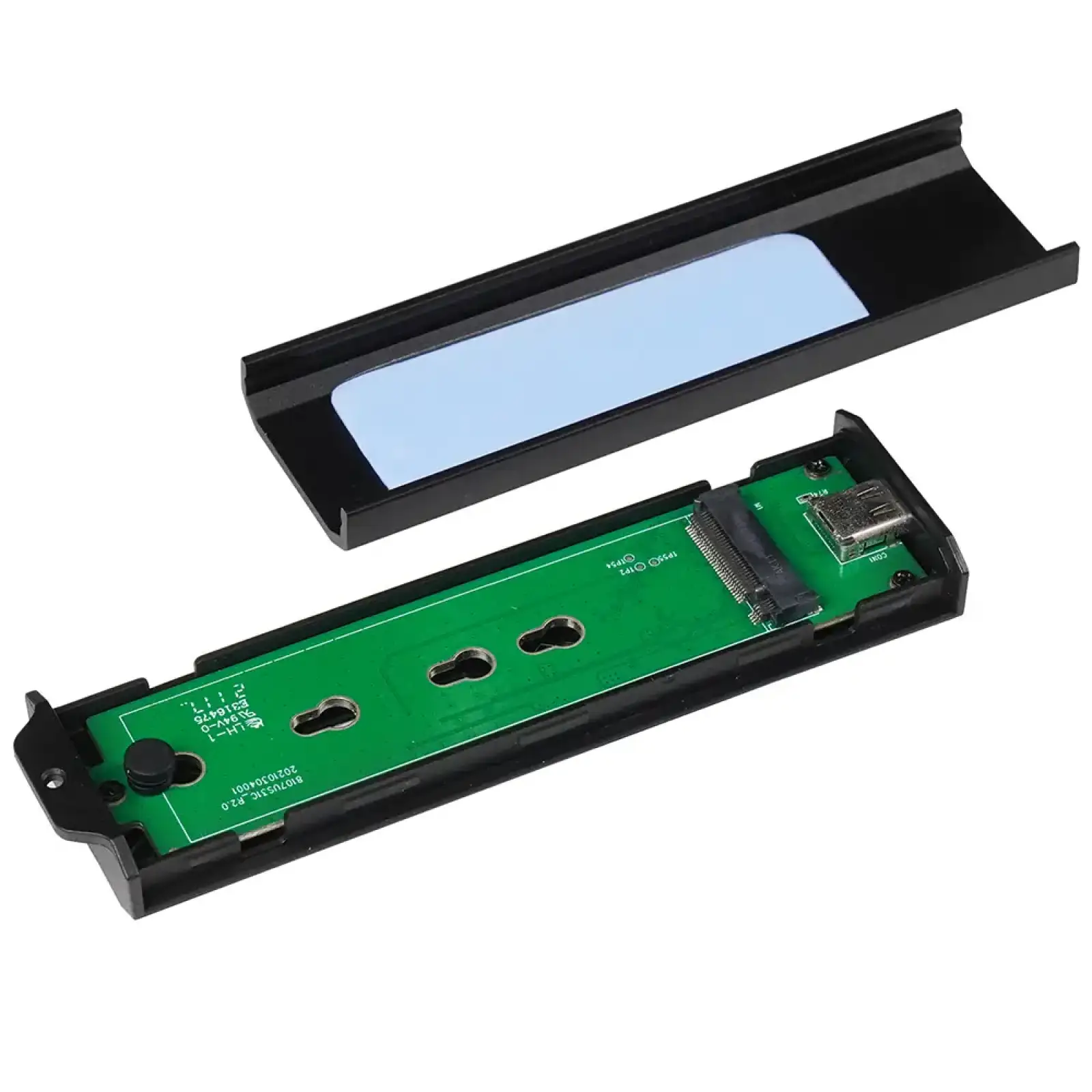 Корпус для M.2 NVME/SATA SSD CHIEFTEC CEB-M2C-TLE, aluminium,USB 3.2 Gen2 Type-C, Black, RETAIL UA